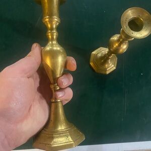 Elegant Gold Candlestick Holders